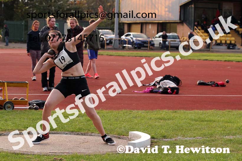 Shot putt, North East Grand Prix No. 1, Monkton on Wednesday, April 28th, 2021. Photo: David T. Hewitson/Sports for All Pics
